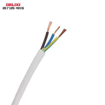 德力西 电线电缆三芯软护套线RVV32.51.50.50.7514平方线单米 白