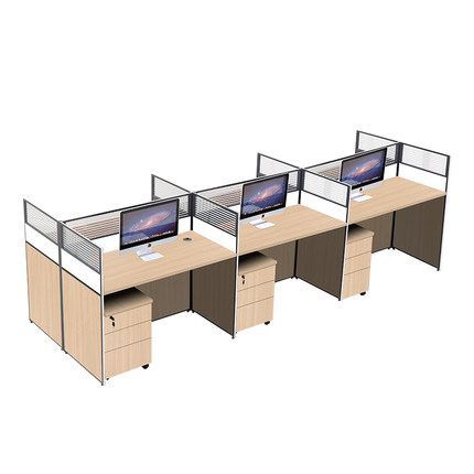 屏风位办公桌单人员工屏风卡座双人职员电脑桌办公桌