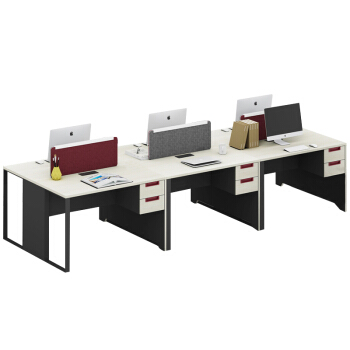 靳致 简易职员办公桌6人位组合简约现代电脑桌办公家具